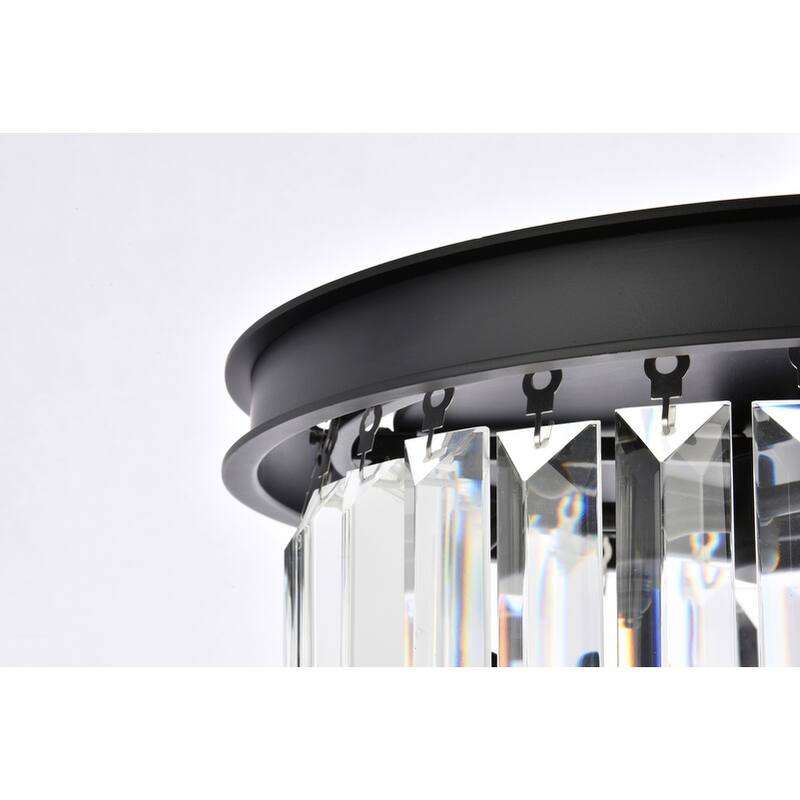 Royce Edge 3-Light Matte Black Flush Mount