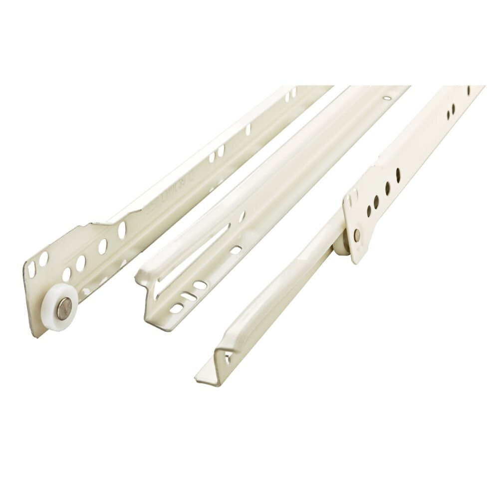 Shop 22 Inch Bottom Mount Self Closing Drawer Slide White Free