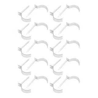 20pcs Carbon Steel One-Side Fixing Pipe Clamp Bracket Nail for 32mm Dia ...