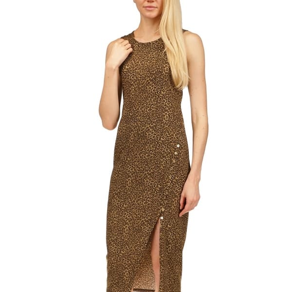 Michael Kors Women's Button Slit Midi Dress Brown Size Small - Bed Bath &  Beyond - 40630875