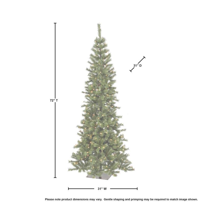 6' LED Asheville Alpine Tree, Clear Lights