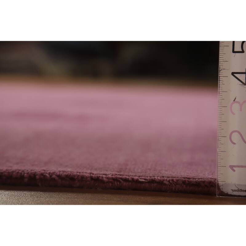 Hand Knotted Oriental 100% Wool Carpet Modern Solid Purples Gabbeh Area Rug - 11' 5'' X 8' 0''