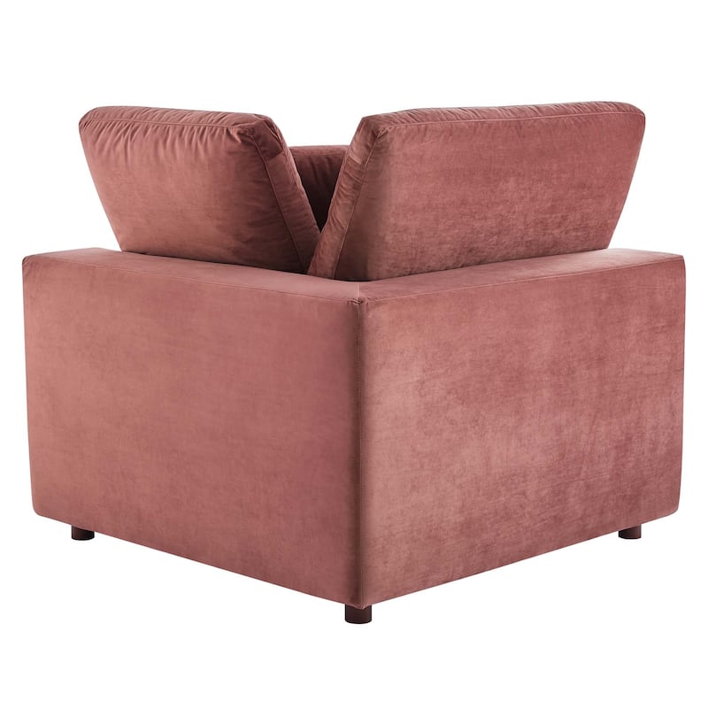Commix Down Filled Overstuffed Velvet 6-Piece Sectional Sofa