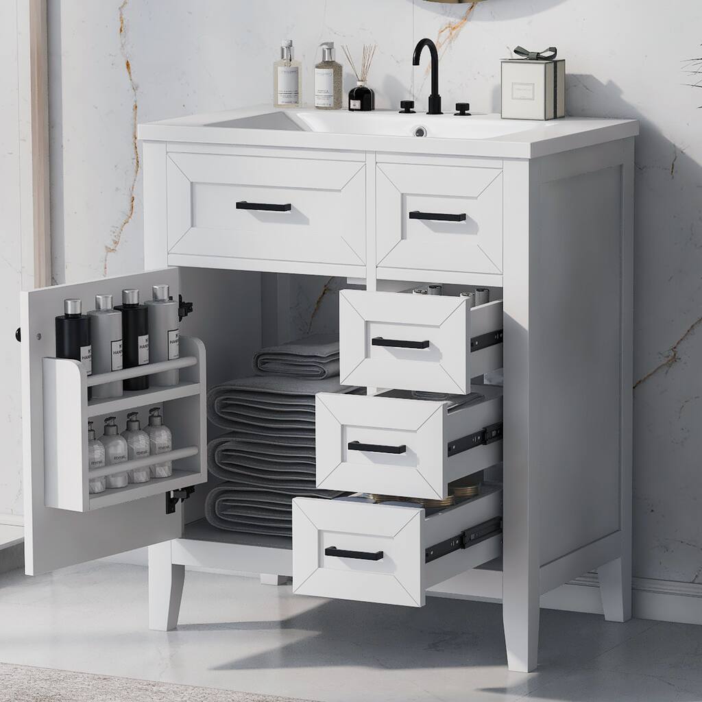 GDFStudio - Nathan Refined Full-Size Bathroom Vanity with Structured Storage