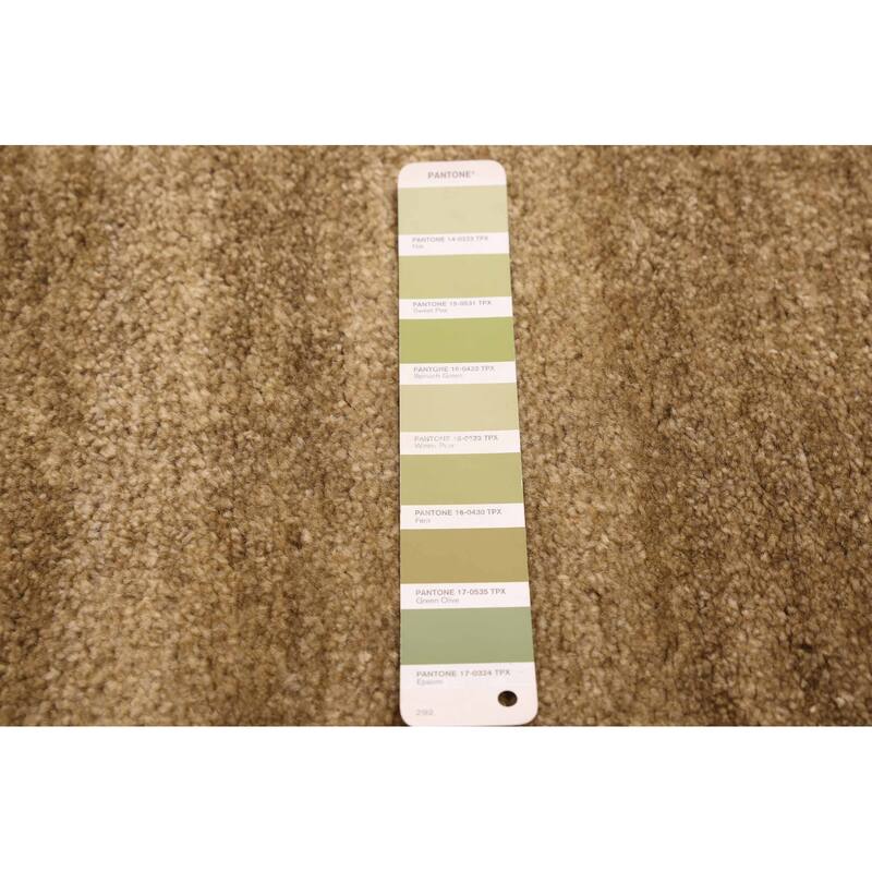 ECARPETGALLERY Hand-knotted Pak Finest Gabbeh Olive Wool Rug - 4'2 x 5'11