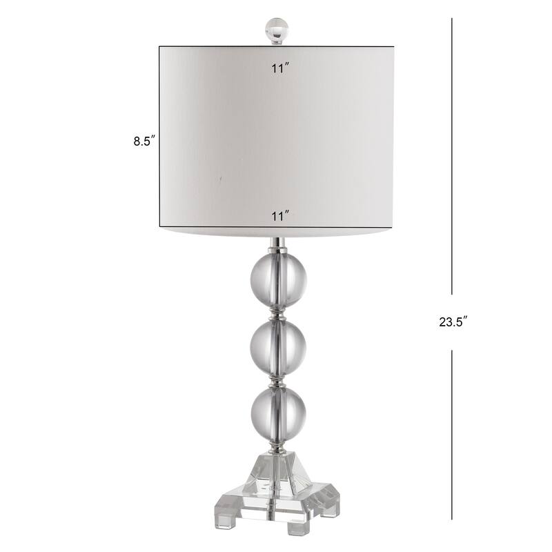 SAFAVIEH Lighting 24-inch Fiona Crystal Table Lamp (Set of 2) - 11"x11"x23.5"