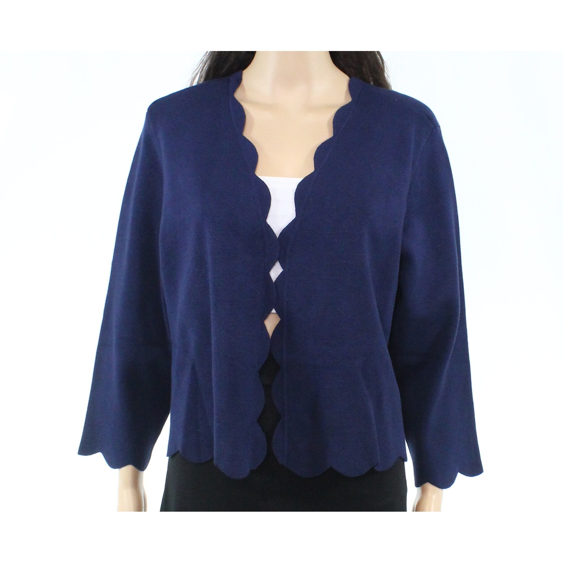 scalloped cardigan