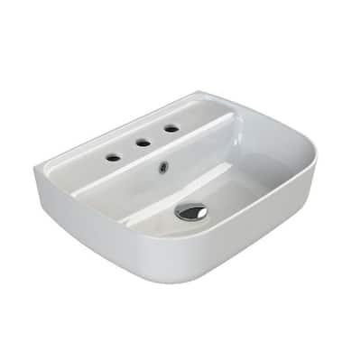 Nameeks CeraStyle 078500-U-Three Hole Aqua 21-11/16" Rectangular