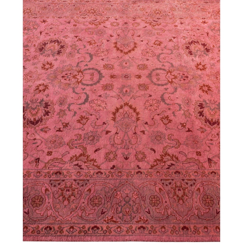 Overdyed One-of-a-Kind Hand-Knotted Area Rug - Pink - 4' 8" x 7' 2"
