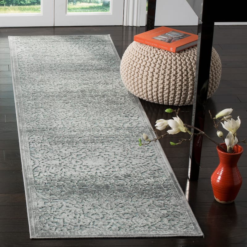 SAFAVIEH Paradise Fritzi Modern Viscose Rug - 2'2" x 8' Runner - Light Grey