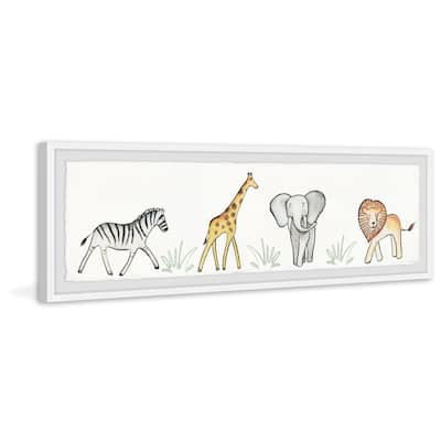 'Jungle Parade' Framed Painting Print