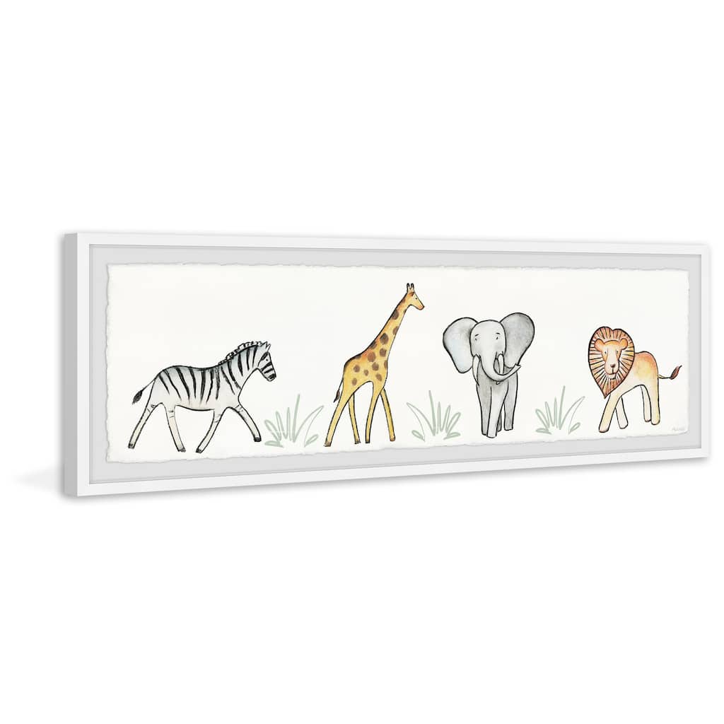 'Jungle Parade' Framed Painting Print