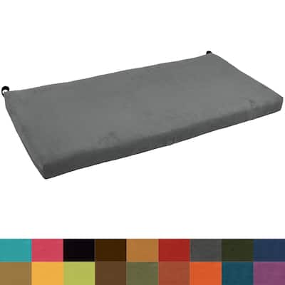 Microsuede Indoor Bench/Loveseat Cushion (40-, 42-, or 45-inches wide)