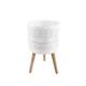 14" Peru Fiberglass Planter On Stand