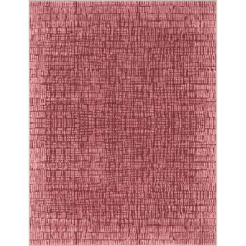 Well Woven Abstract Nightscape Geometric Flat-Weave Area Rug - 5' 3" x 7' 3" - Red - Rectangle