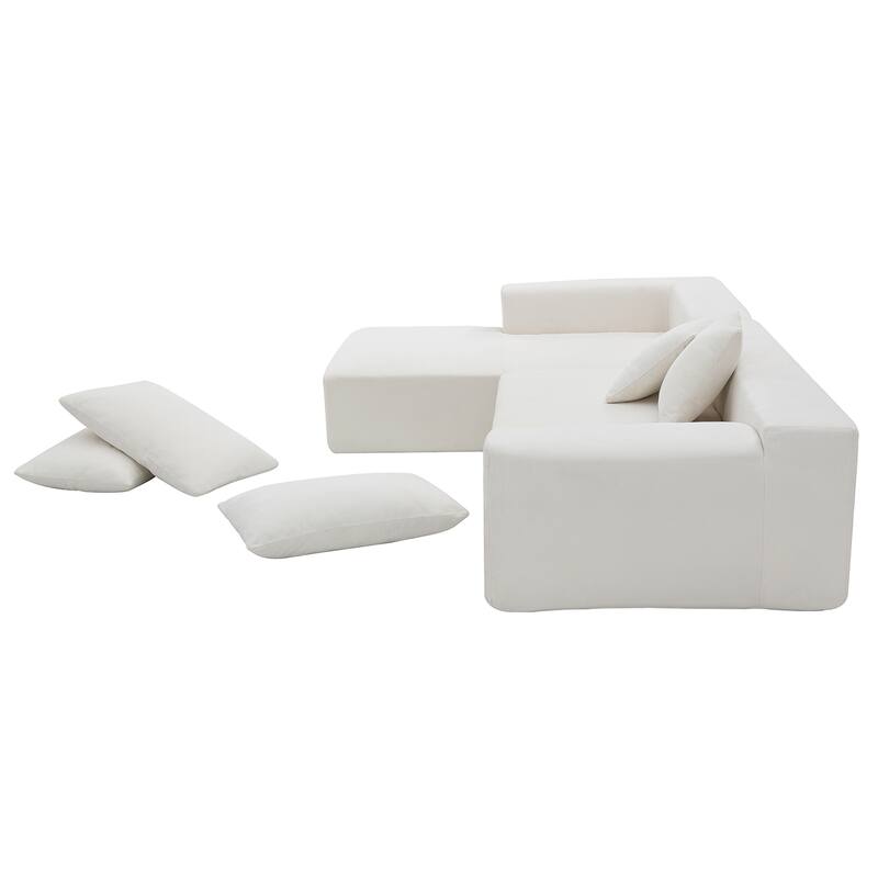 Modular Sectional Living Room Sofa Set,Minimalist Style Couch, Upholstered Compressed Sofa For Living Room, Bedroom, Salon
