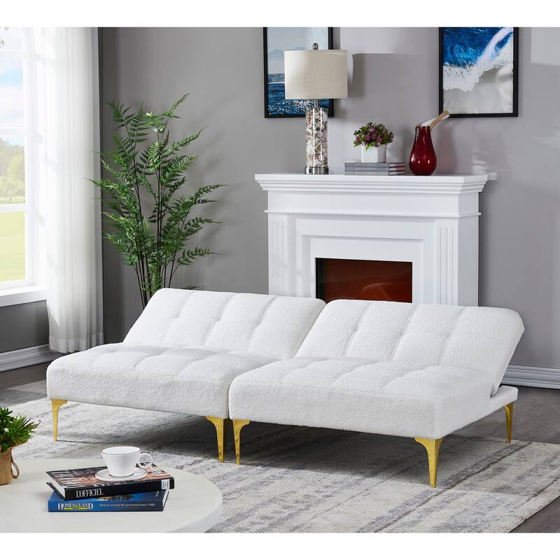 Living Room 2-Seater Sofa Couch, 71" Convertible Futon Sofa Bed