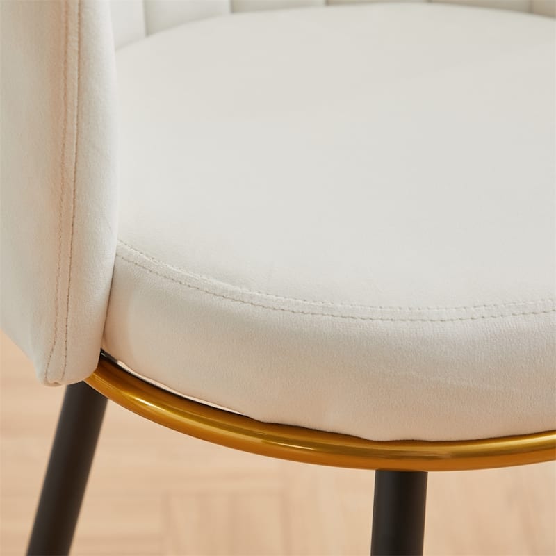 Counter Height Bar Stools Set of 2,360° Swivel Upholstered Barstools