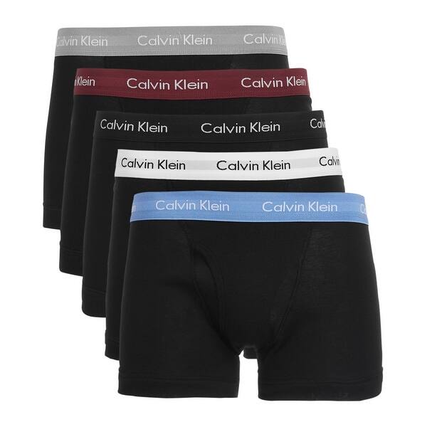 Shop Black Friday Deals On Calvin Klein Mens 5 Pack Trunks Underwear Boxer Briefs Black X Large Overstock 29750350