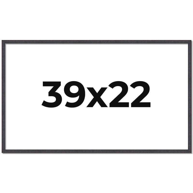 39x22 Frame Brown Solid Wood Picture Frame - Complete Modern Photo