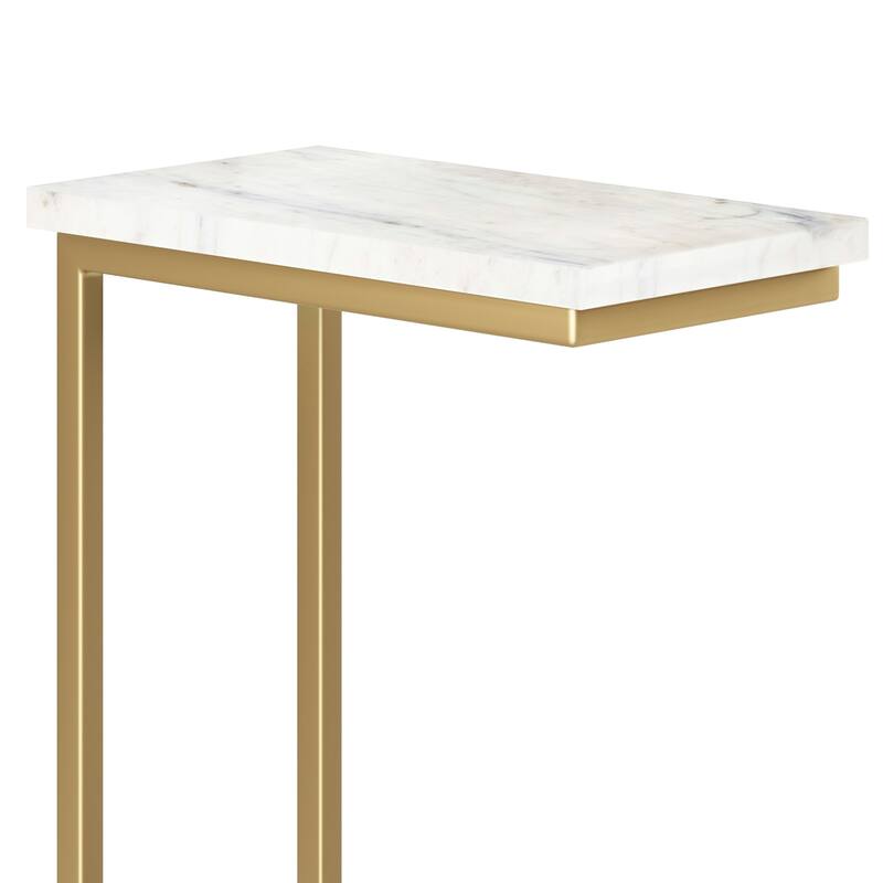 WYNDENHALL Rhonda 18 inch Wide Solid Metal Industrial C Side Table - 18 W x 10 D x 24 H