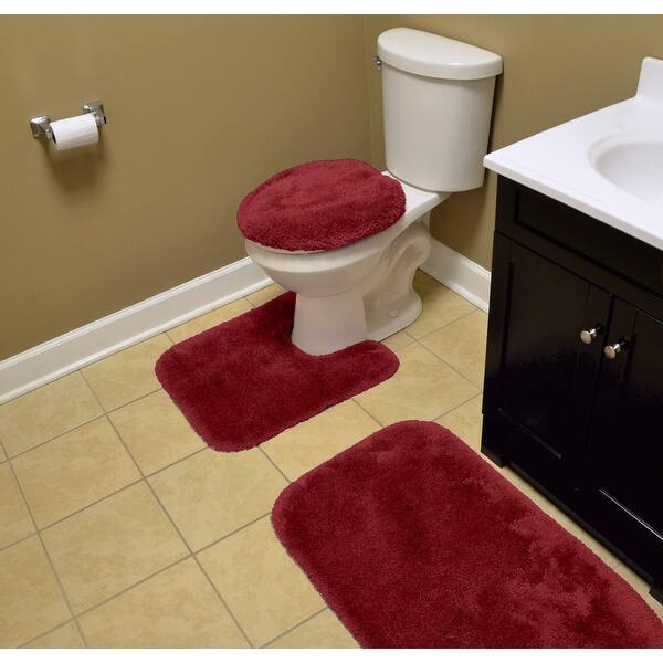 Shop Finest Luxury Chili Red Ultra Plush Washable Bath Rug Runner