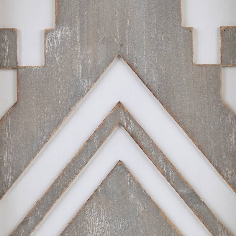 Madison Park Mandal Panel Two-tone Geometric 3-piece Wood Wall Decor Set