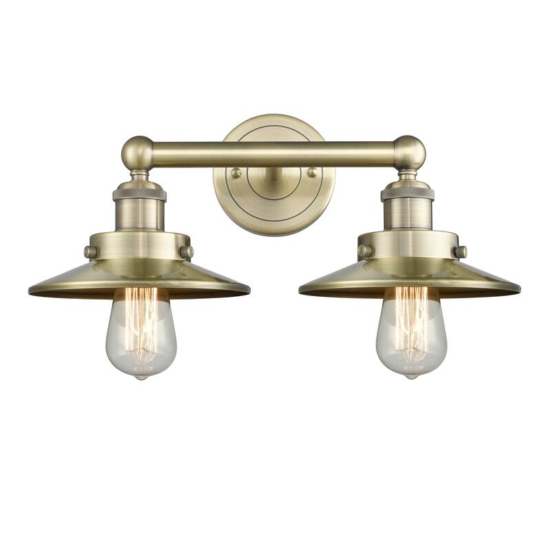 Innovations Lighting Railroad - 2 Light 17" Bath Vanity Light - Antique Brass