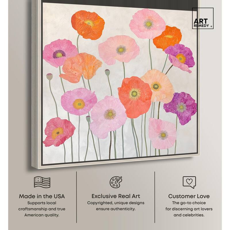 Sunset Poppy Chorus I Canvas by Art Remedy