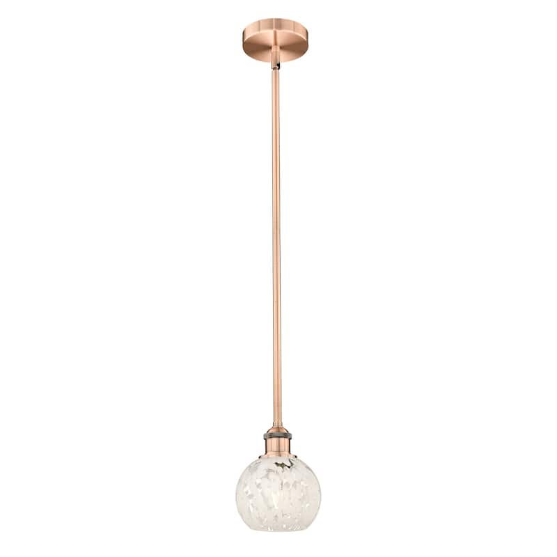 Innovations Lighting 616-1S 8 6 White Mouchette Pendant White