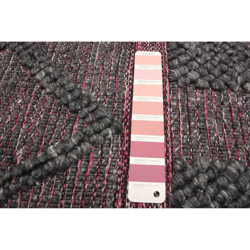 ECARPETGALLERY Braid weave Sienna Grey Wool Rug - 5'1 x 8'0