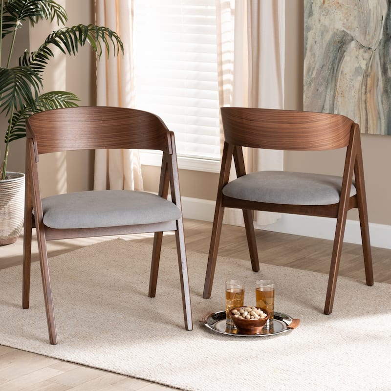 Danton Mid-Century Modern Wood Dining Chair Set (2PCs)
