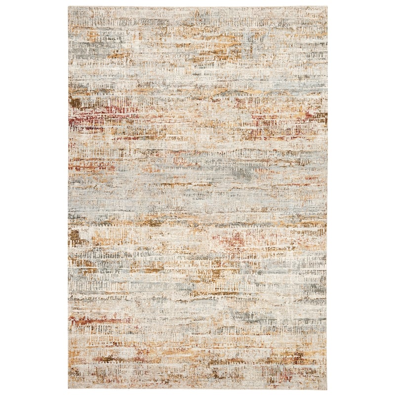 Terra by Obeetee Impressions Strata Multi Rug - Straw Stripe - 5' x 7'5"