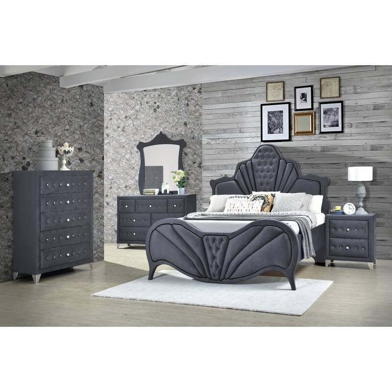 Ralston Upholstered Tufted Platform Bed
