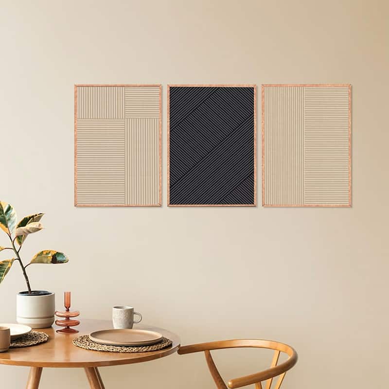 Minimalist Line Framed Canvas Wall Art SetV