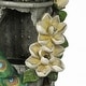 preview thumbnail 16 of 17, Resin Blue and Green Peacock Outdoor Fountain with LED Light - 31.69" H