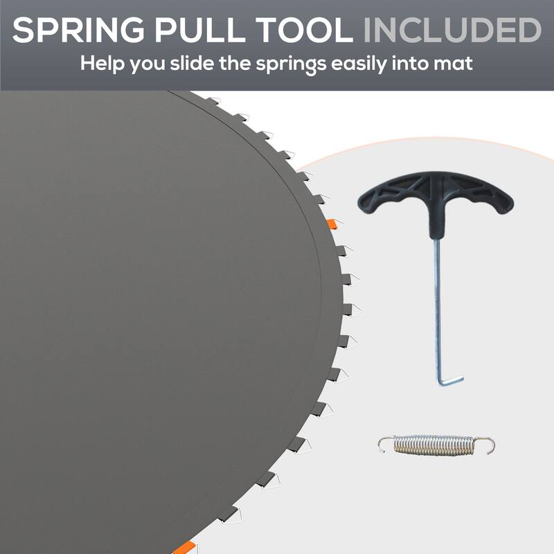 Soozier Trampoline Replacement Mat, Fits 14' Trampoline with 80 V-Hooks & 5.5" Springs