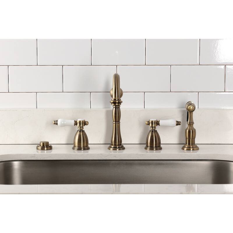 Kingston Brass Bel-Air 1.8 GPM Widespread Kitchen Faucet - Includes