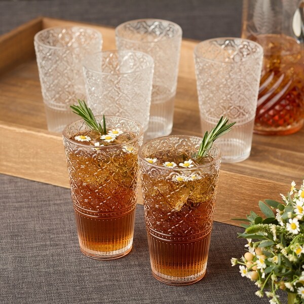 Certified International Victoria Set of 6 Acrylic Ice Tea Glass 22