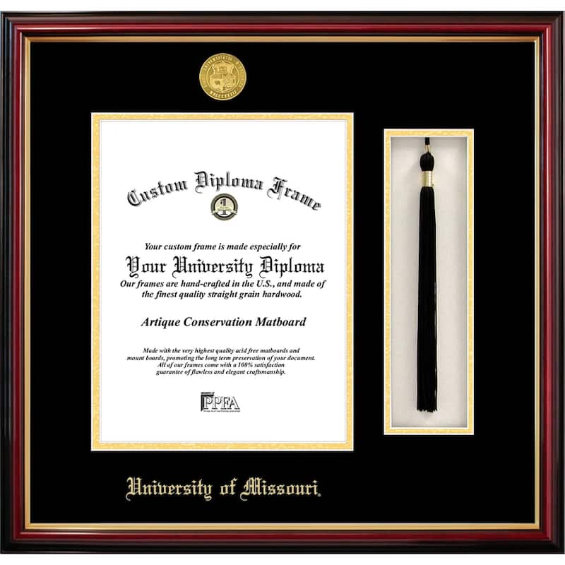 University of Missouri 8.5w x 11h Tassel Box and Diploma Frame