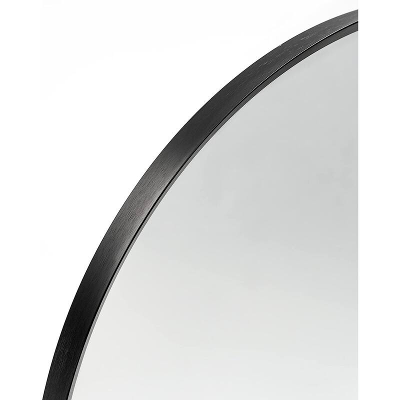 GDFStudio - Meridian Contemporary Arched Bathroom Vanity Decorative Mirror with Metal Frame & Soft Arch Silhouette