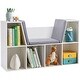 preview thumbnail 2 of 12, Kids Bookcase with Reading Nook and Cushion