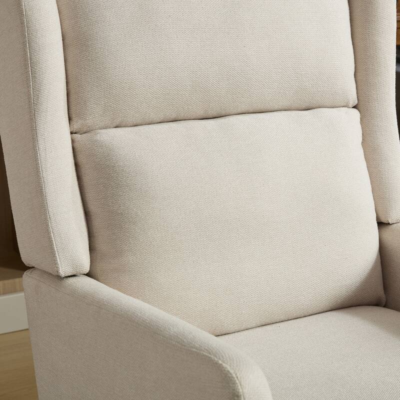 26.18" Wide Accent Chair,Polyester Blend High Back Reading Chair ,Upholstered Armchair Club Chair,Single Sofa with Wood Legs