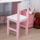 preview thumbnail 18 of 16, Qaba Toddler Table and Chair Set, Kids Writing Desk Homework Table, Gray