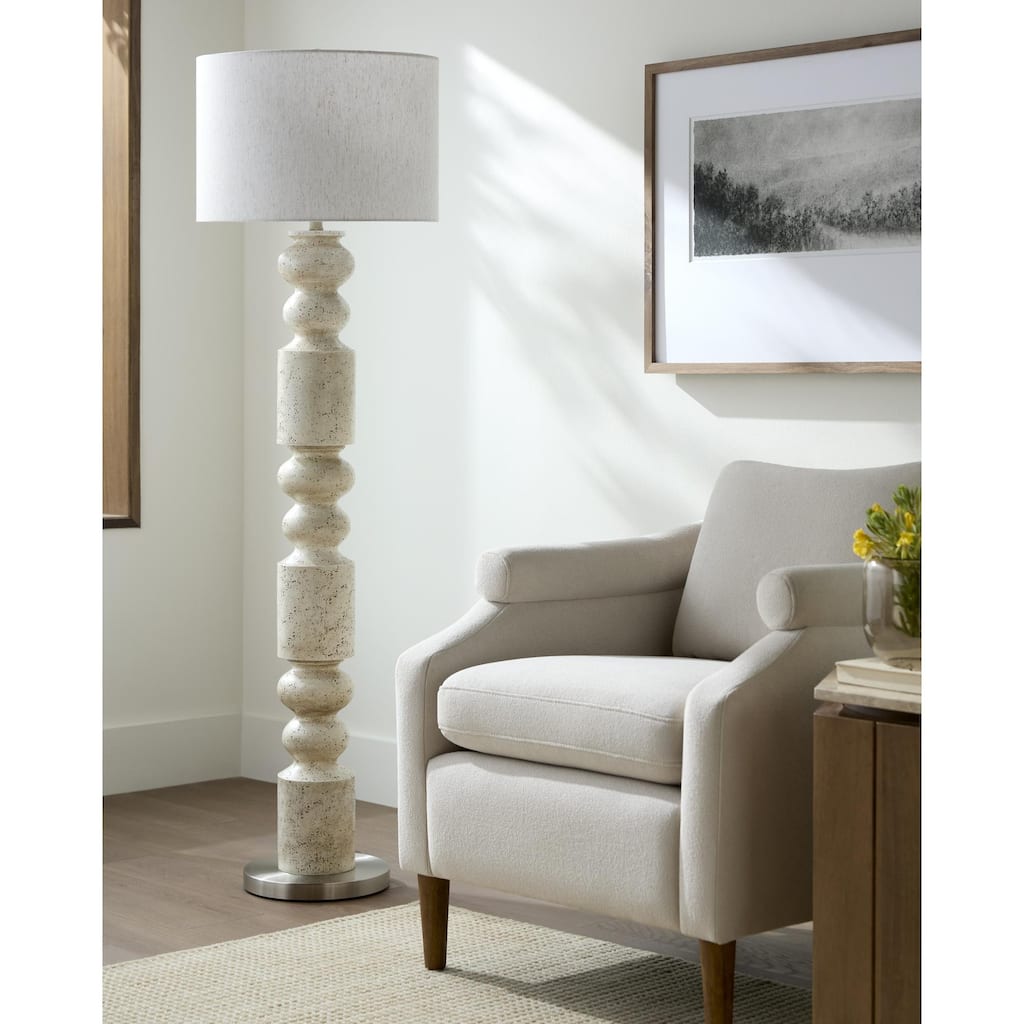 Livabliss Maluku Traditional Accent Floor Lamp - 62"H x 18"W x 18"D