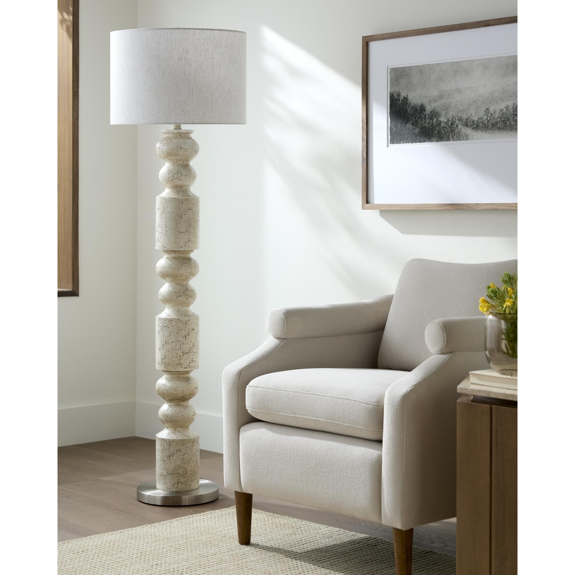 Livabliss Maluku Traditional Accent Floor Lamp - 62"H x 18"W x 18"D