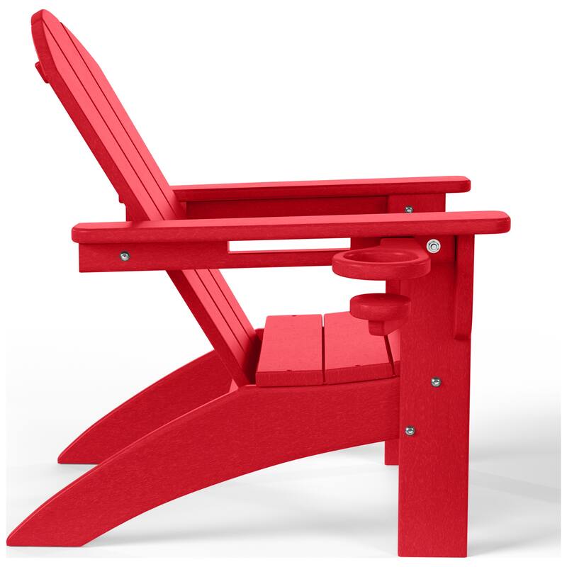 Laguna Kids Outdoor Poly Adirondack Chair with Side Table 3-Piece Set