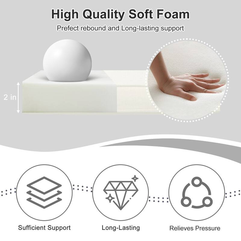 Aoodor Outdoor Dining Chair Cushions Set of 4, Waterproof Patio Furniture Seat Cushions, 18 x 19 inch - 18"x19"