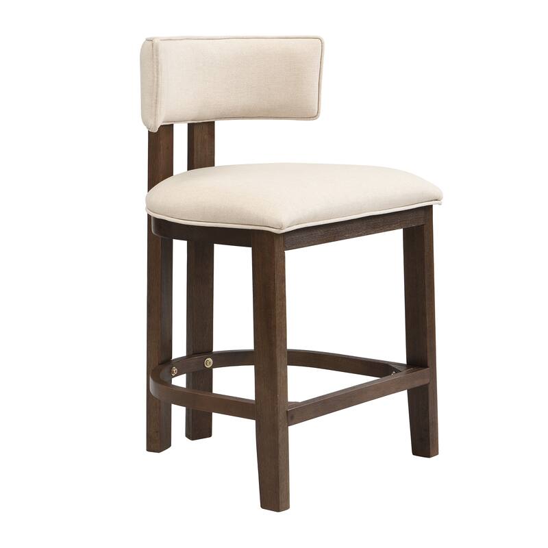 Christopher Knight Home - Dovey Contemporary Upholstered 26-Inch Counter Stool Set of 2 with Rubberwood Frame