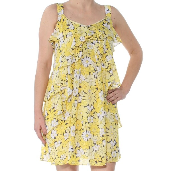 michael kors yellow floral dress